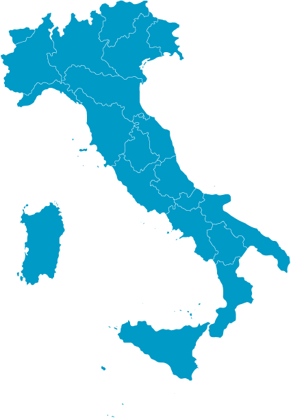 contatti di regioni e province dell'Unicoop mappa dell'Italia