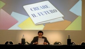 il presidente durante il congresso nazionale 2013 dell'UNICOOP