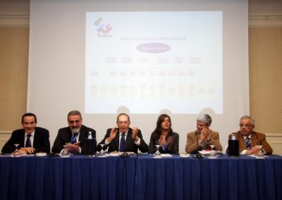 Tavolo di Presidenza durante il congresso nazionale dell' Unicoop a Roma